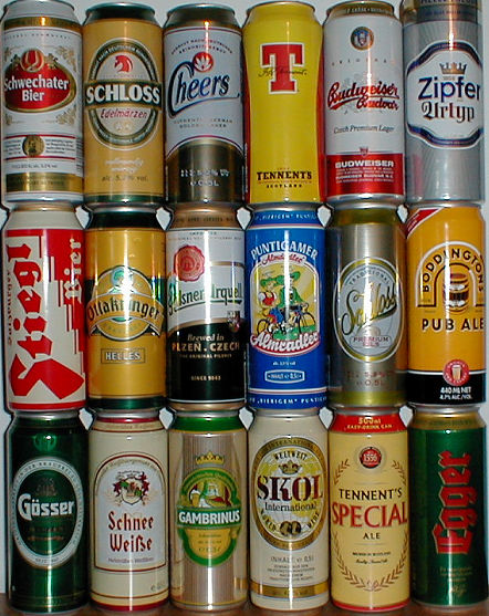 beer cans of Europe